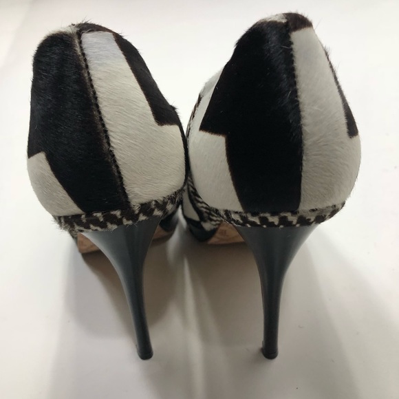 LAMB Houndstooth Pony Hair Stiletto Heels Size 8.5 - Picture 5 of 5